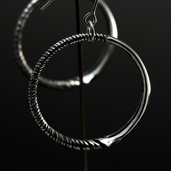 【受注生産品】EVA×花唐草 collaboration SILVER ロンギヌスの槍フープピアス