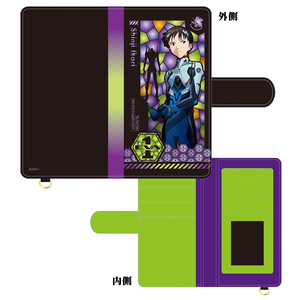 ヱヴァンゲリヲン新劇場版　ステンドグラス柄　汎用手帳型スマートフォンカバー/シンジ