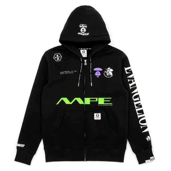 【AAPE x EVANGELION RACING】Moon Face Jacket/黒