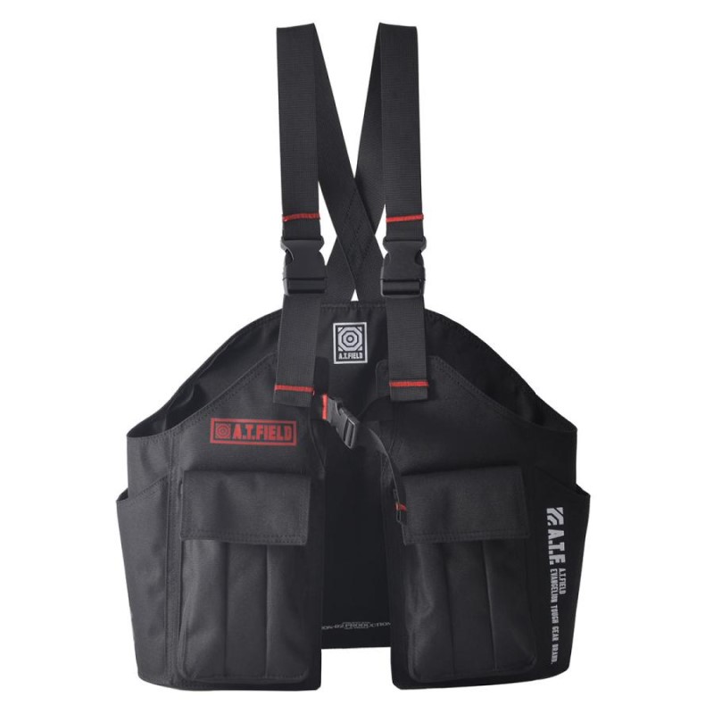 【ワークブランドA.T.FIELD】コーデュラ バックパックベスト/レッド（トップハウス）
