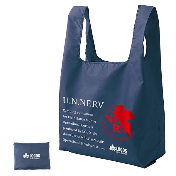 EVA&LOGOS ポータブルエコバッグ/ネイビー