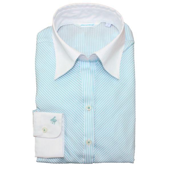 ヱヴァンゲリヲン新劇場版　ブラウス　Qストライプ ピアノ刺繍入 （はるやま）