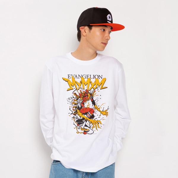 MxMxM x EVANGELION　２号機LONG TEE（ORANGE/WHITE BODY）