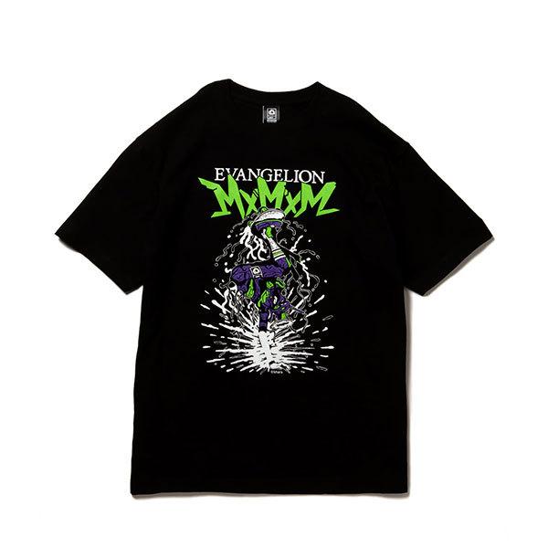 MxMxM x EVANGELION 初号機TEE(ロゴGREEN/ボディBLACK)