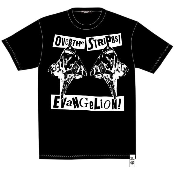 EVA×OVER THE STRiPES　初号機ツインヘッドTシャツ/ブラック