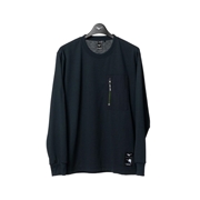 【ミズノ】エヴァンゲリオン ポケット付きグラフィックTシャツ（長袖）/ブラック