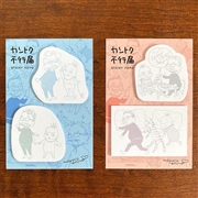 監督不行届 型抜きふせん2個セット/赤・青