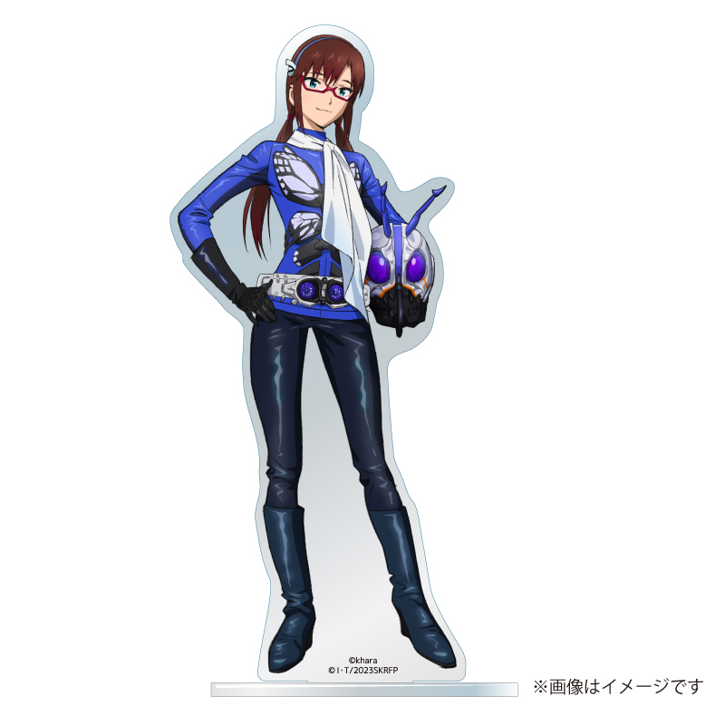【EVANGELION×シン・仮面ライダー】アクリルスタンド/真希波・マリ・イラストリアス×チョウオーグ／仮面ライダー第0号