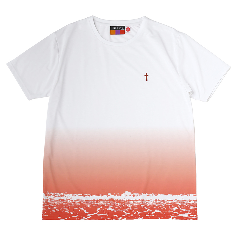 RADIO EVA 001f 【Tシャツ(波打際)】ORANGE