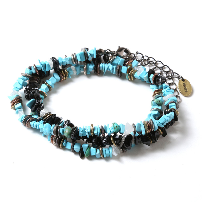 RADIO EVA 312 Pebble ＆ Metal Chip's Beads Cord （VIVIFY）/ターコイズブルー（アヤナミレイ（仮称）