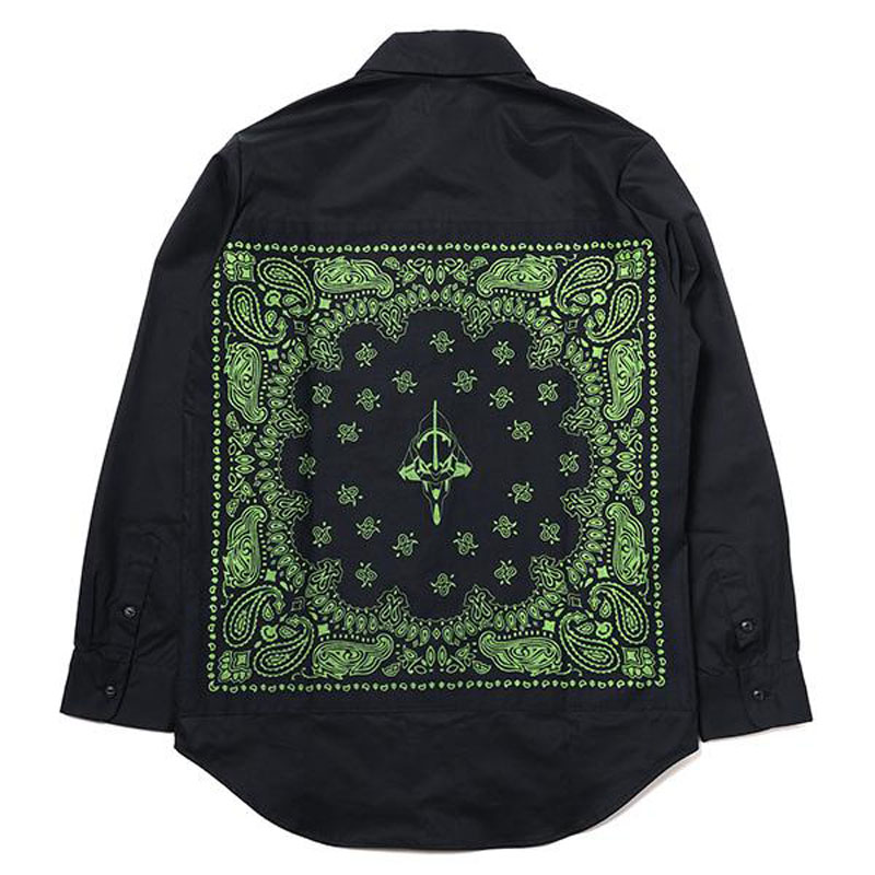 RADIO EVA 741 EVA-01 BANDANNA SHIRTS/BLACK×GREEN