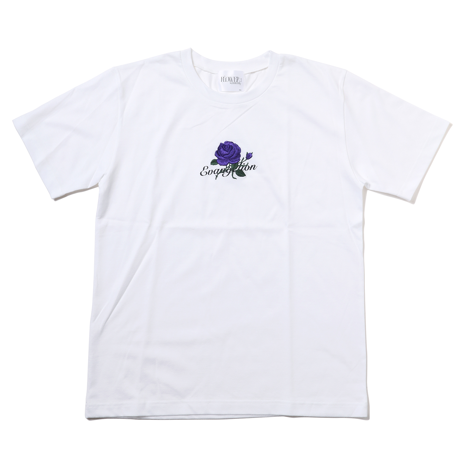 【FLOWER by RADIO EVA 028】EVA-01 Flower Embroidery T-Shirt/WHITE