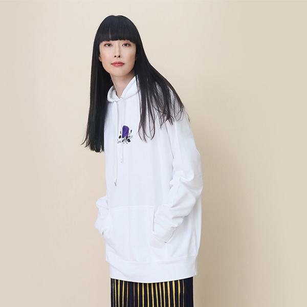 【FLOWER by RADIO EVA 029】EVA-01 Flower Embroidery Parka/WHITE