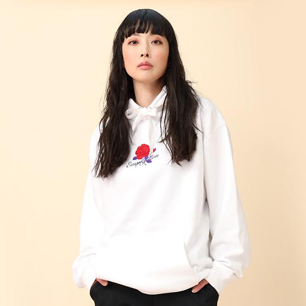 【FLOWER by RADIO EVA 029】EVA-01 Flower Embroidery Parka/WHITE（初号機覚醒ローズ）