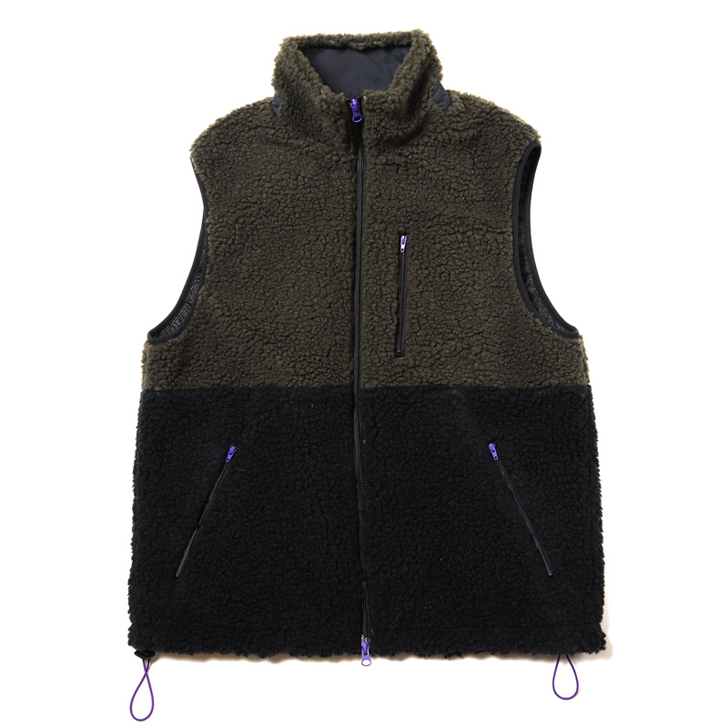 RADIO EVA 747 EVANGELION BOA VEST/BLACK×GREEN（EVA-01）