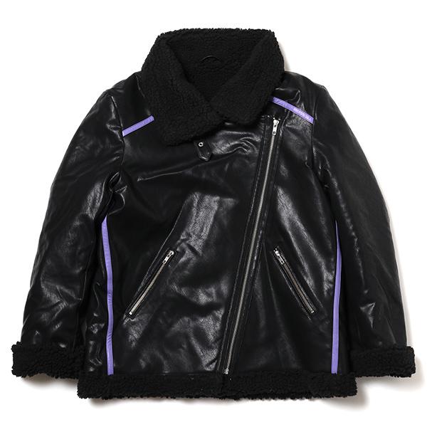 RADIO EVA 865 EVANGELION BOA RIDERS JACKET/BLACK×PURPLE（EVA-01）