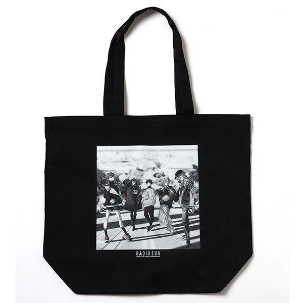 RADIO EVA 889 RADIO EVA Illustration Tote Bag α（Mai Yoneyama）/BLACK（MONO）