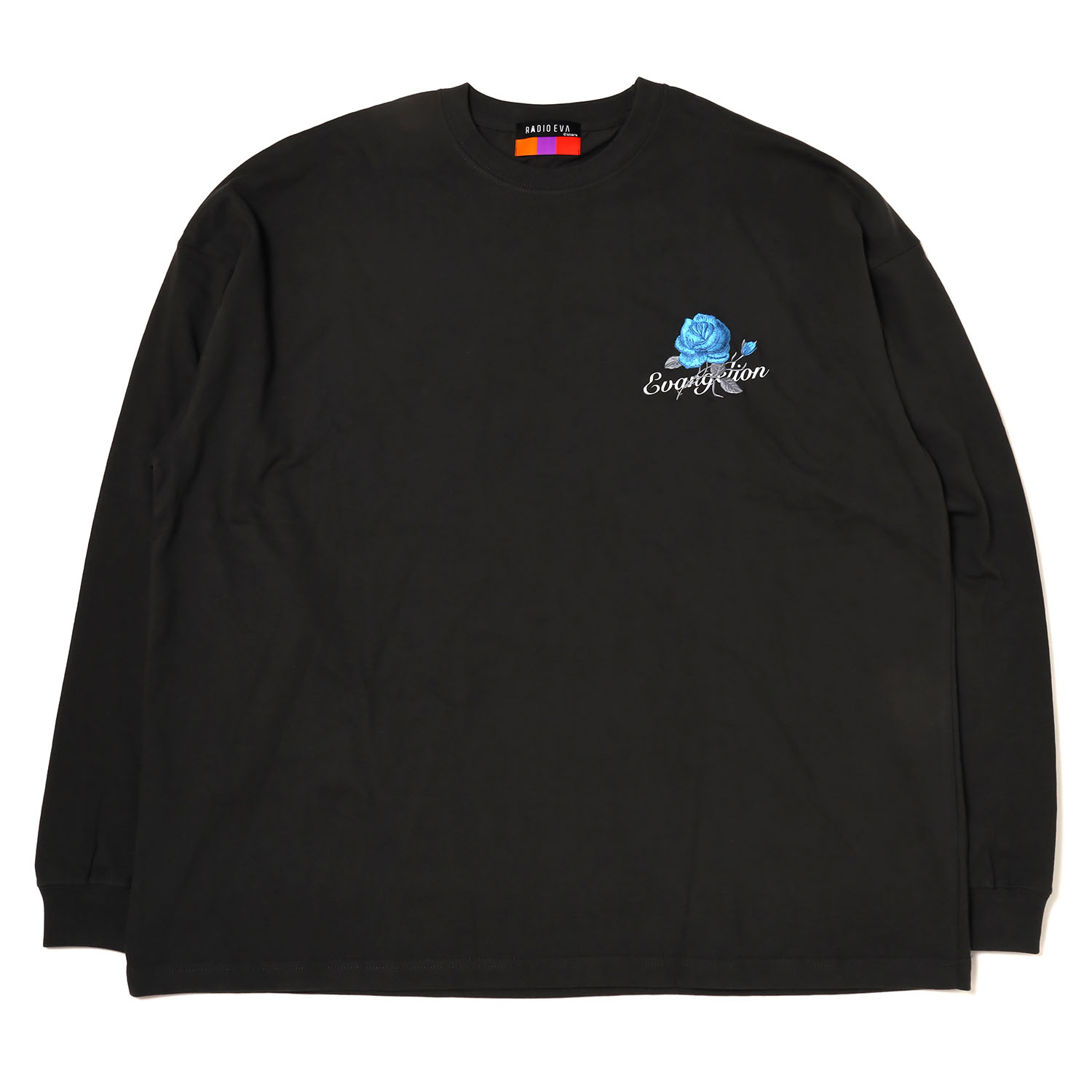 RADIO EVA 898 EVANGELION Flower Embroidery Cutsew/CHARCOAL(REI)
