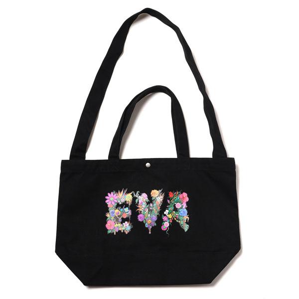 【FLOWER by RADIO EVA 052】EVA Jewel & Flower 2way Tote Bag/BLACK（COLOR）