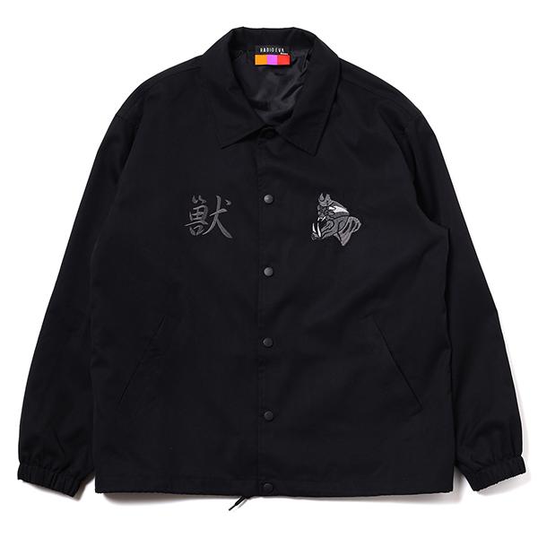 RADIO EVA A053 THE BEAST EMBROIDERY COACH JACKET/BLACK（MONO）