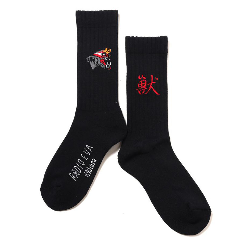 RADIO EVA A059 EVANGELION SOCKS β/BLACK（THE BEAST）