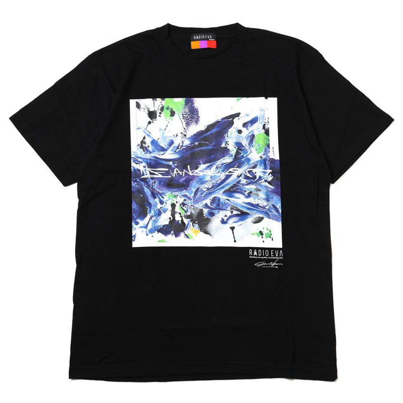 RADIO EVA A067 EVANGELION Painting T-Shirt by Cigarette-burns/BLACK（EVA-01）