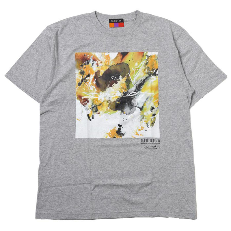 RADIO EVA A067 EVANGELION Painting T-Shirt by Cigarette-burns/GRAY（EVA-00）