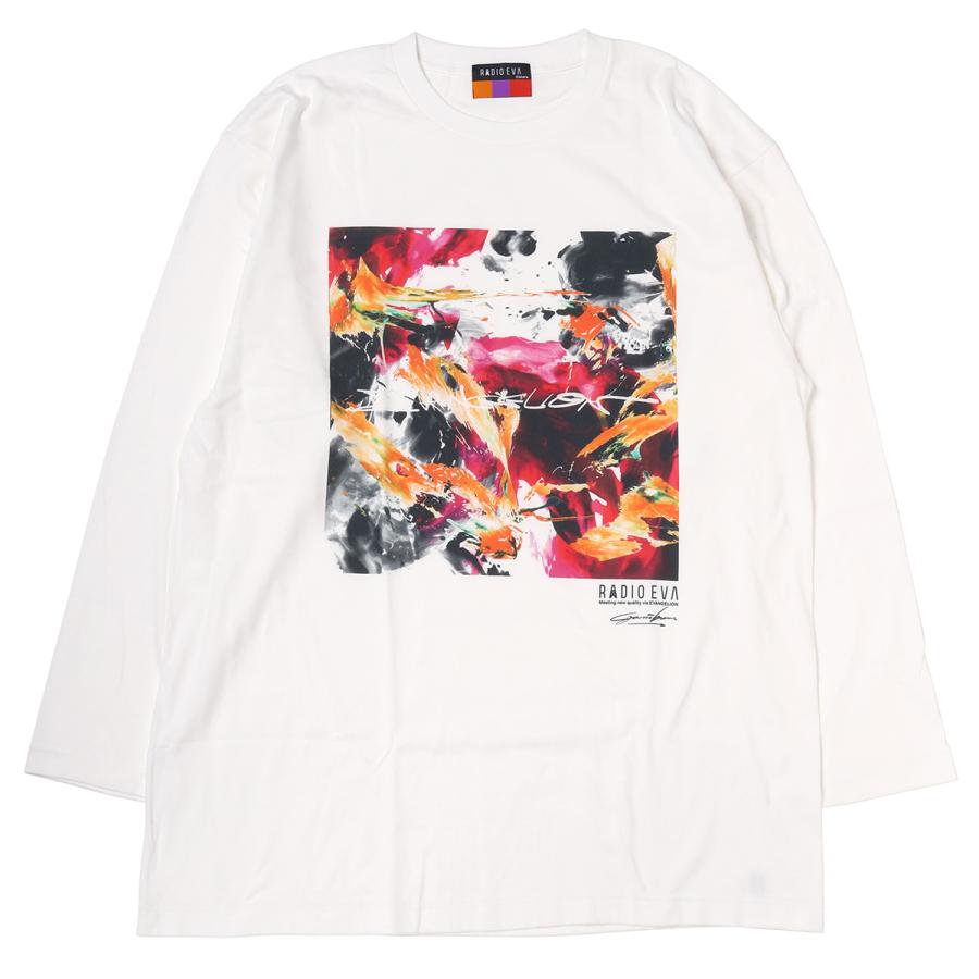 RADIO EVA A068 EVANGELION Painting Cutsew by Cigarette-burns/WHITE（EVA-02）