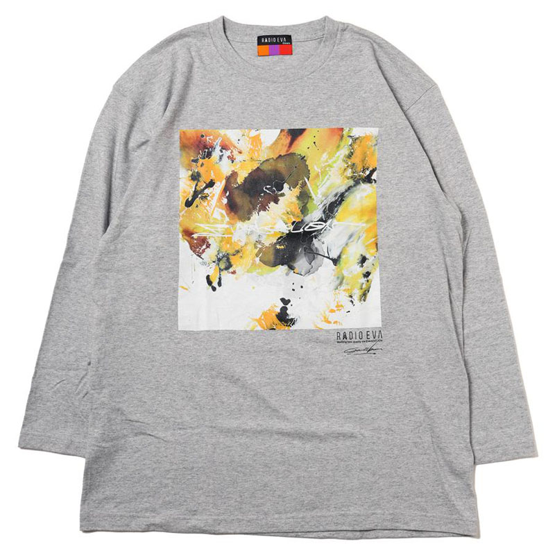 RADIO EVA A068 EVANGELION Painting Cutsew by Cigarette-burns/GRAY（EVA-00）