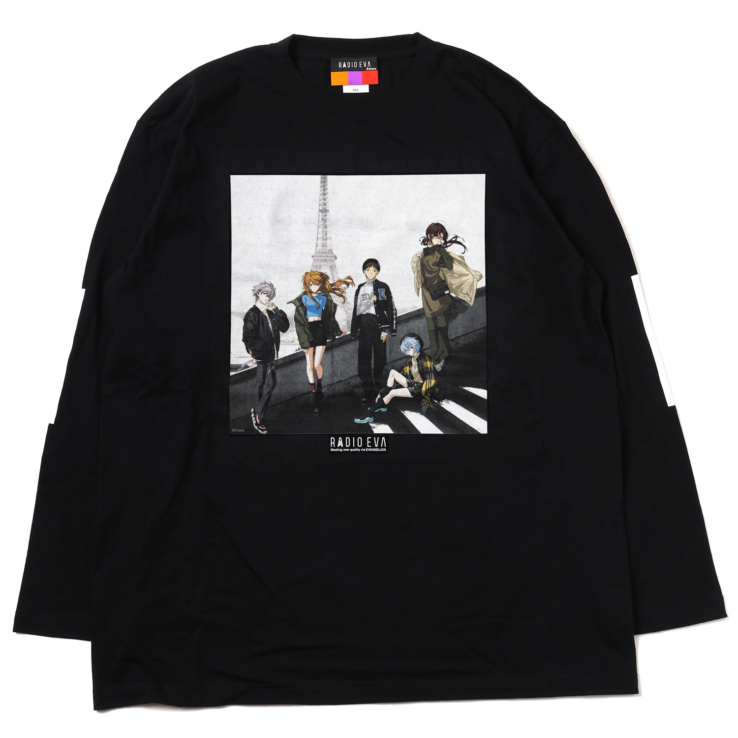 RADIO EVA A075 RADIO EVA Illustration Cutsew γ（Mai Yoneyama）/BLACK(COLOR)