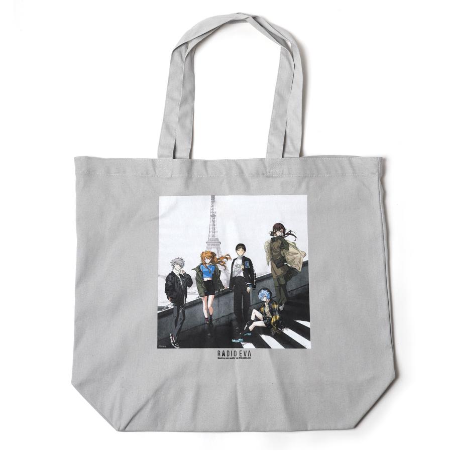 RADIO EVA A076 RADIO EVA Illustration Tote Bag γ（Mai Yoneyama）/GRAY（COLOR）
