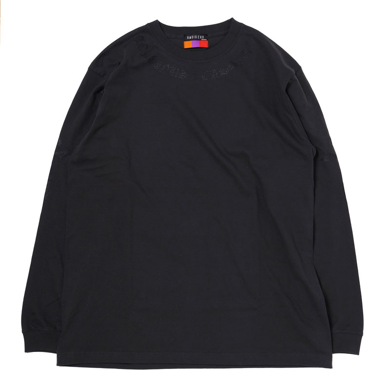 RADIO EVA A084 LONGINUS・CASSIUS BLACKLETTER Cutsew/CHARCOAL×BLACK