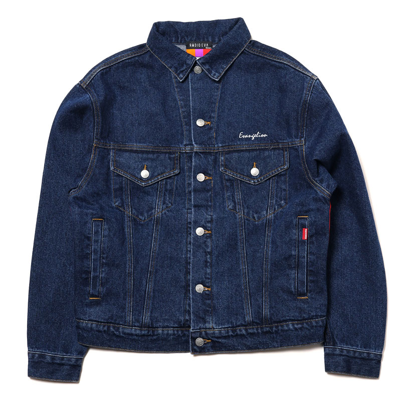 RADIO EVA A089 Rebuild of Evangelion Trucker Jacket/INDIGO/M