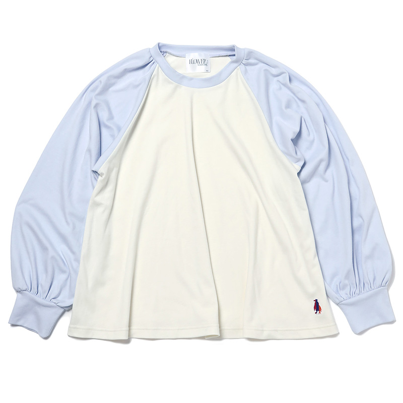 【FLOWER by RADIO EVA 059】PENPEN Raglan Cutsew/WHITE