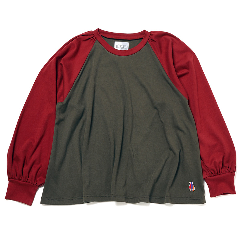 【FLOWER by RADIO EVA 059】PENPEN Raglan Cutsew/OLIVE