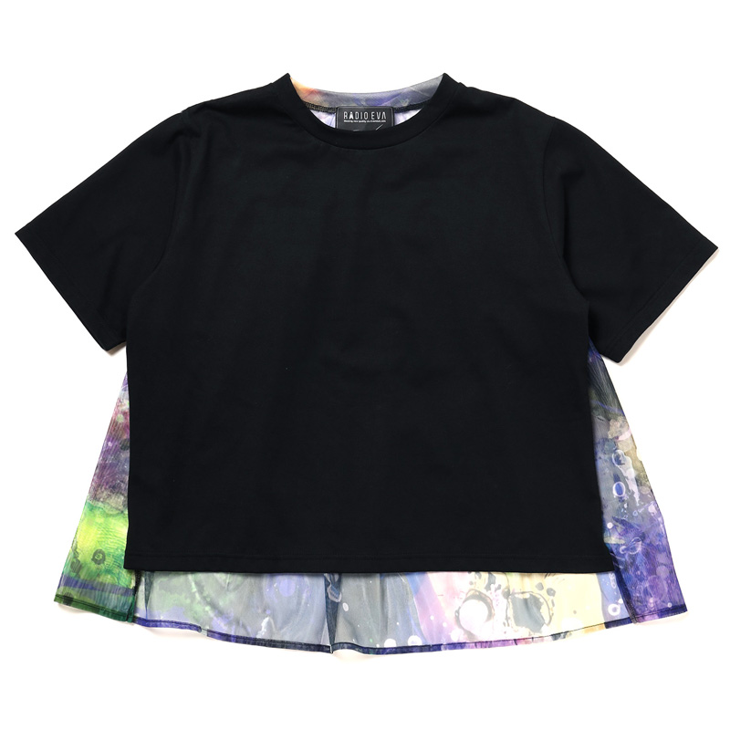 RADIO EVA A093 EVANGELION Graffiti Sheer Shirt by Cigarette-burns/BLACK（EVA-01）