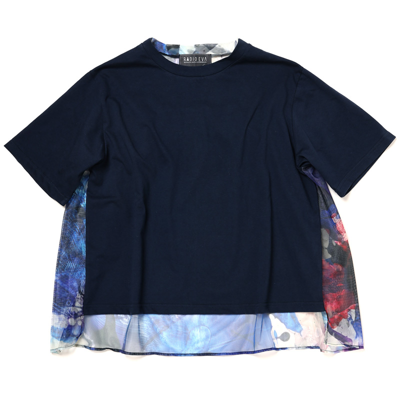 RADIO EVA A093 EVANGELION Graffiti Sheer Shirt by Cigarette-burns/NAVY（Mark.06）