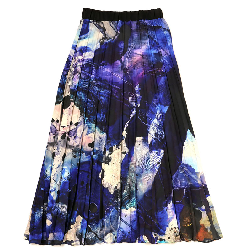 RADIO EVA A094 EVANGELION Graffiti Pleated Skirt by Cigarette-burns/NAVY（Mark.06）