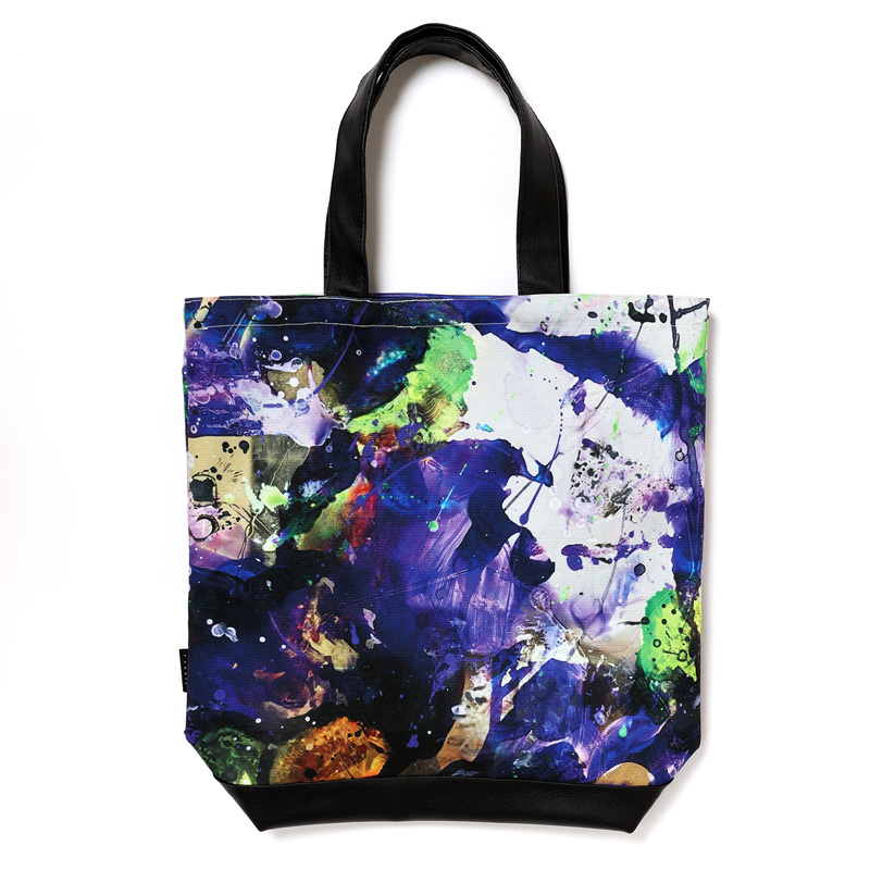 RADIO EVA A095 EVANGELION Graffiti Tote Bag by Cigarette-burns/PURPLE（EVA-01）