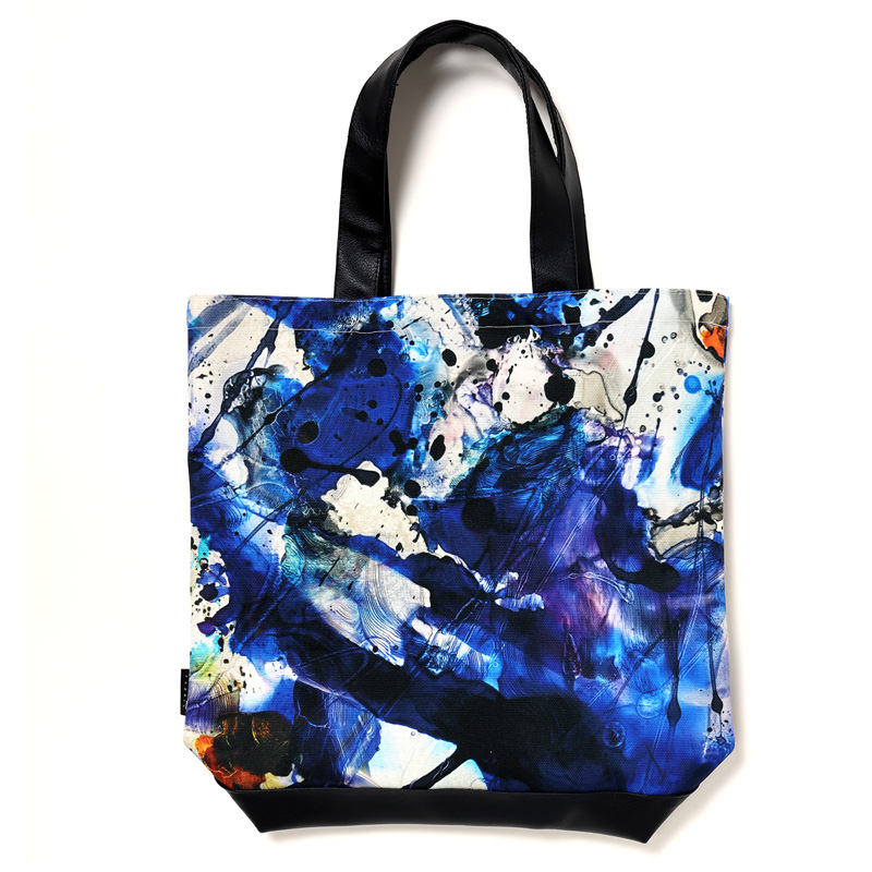 RADIO EVA A095 EVANGELION Graffiti Tote Bag by Cigarette-burns/NAVY（Mark.06）