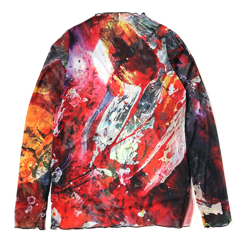 RADIO EVA A129 EVANGELION Graffiti Sheer Cutsew by Cigarette-burns/RED(EVA-02)