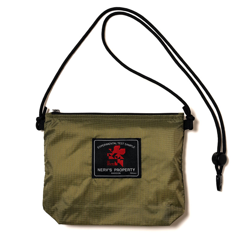 RADIO EVA A132 EVANGELION Ripstop Sacoche/OLIVE（NERV）