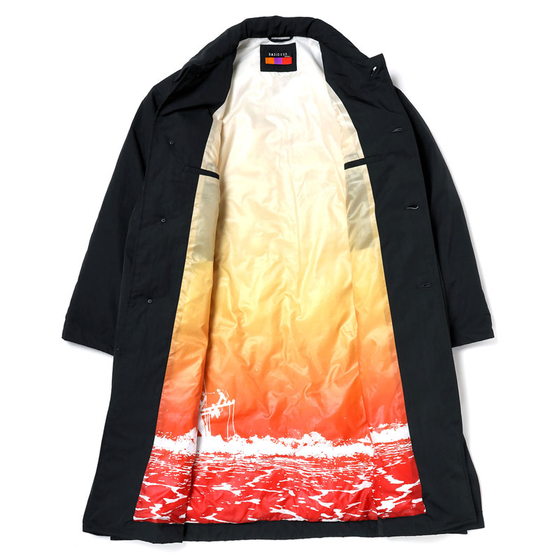RADIO EVA A145 波打際 PUFFER LONG COAT/BLACK