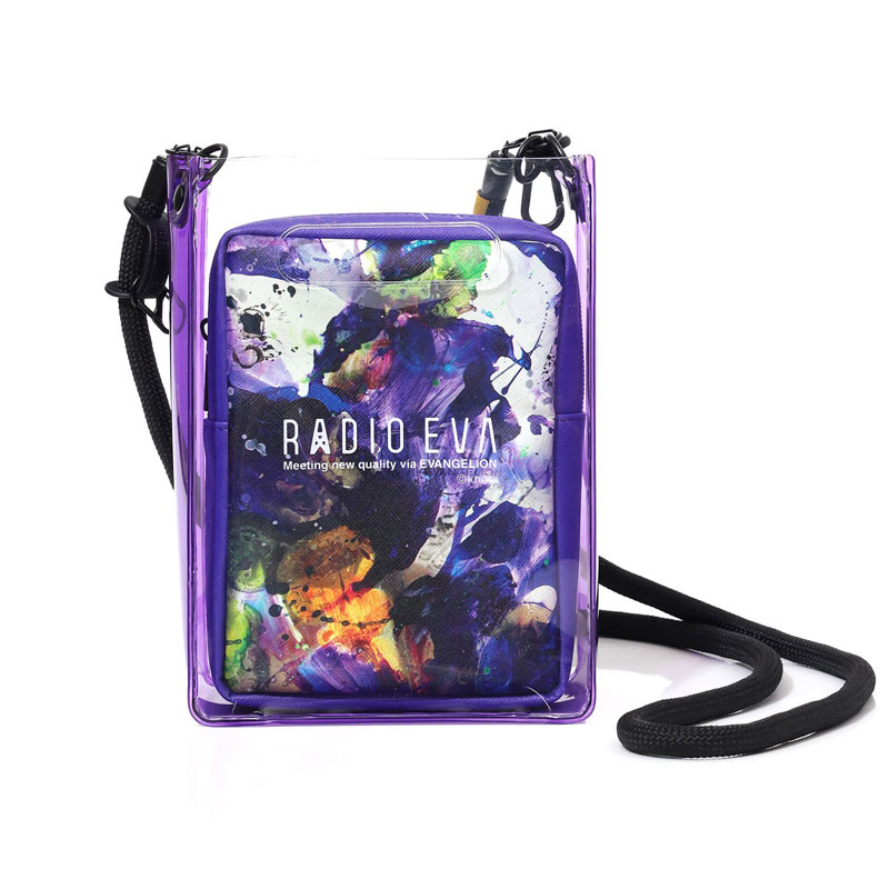 RADIO EVA A178 RADIO EVA PVC Tote Bag/PURPLE（Cigarette-burns）