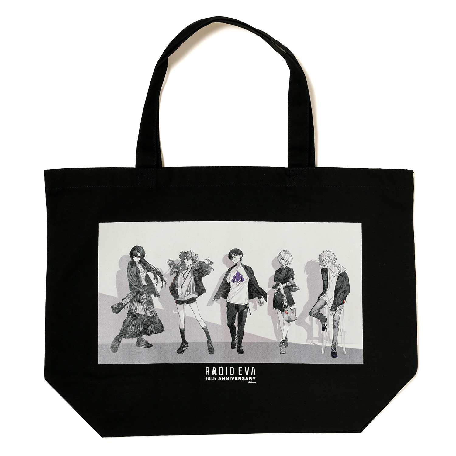 RADIO EVA Illustration Tote Bag δ（Mai Yoneyama）/BLACK(MONO)
