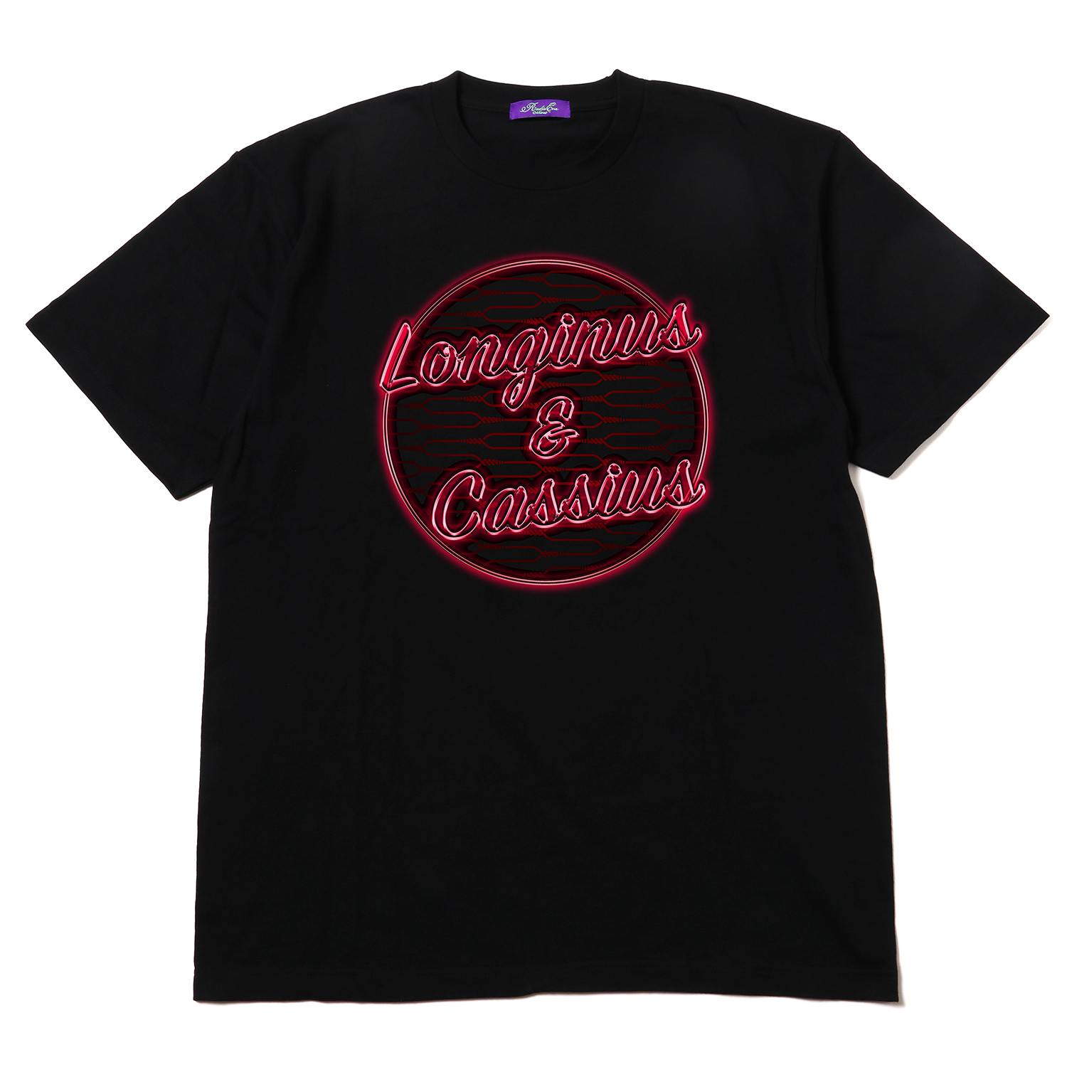 RADIO EVA 733 Longinus & Cassius Neon Sign T-Shirt/ブラック×レッド
