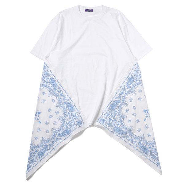 RADIO EVA 810 EVA-01 PAISLEYS BANDANNA BIG T-Shirt/WHITE×LIGHT BLUE