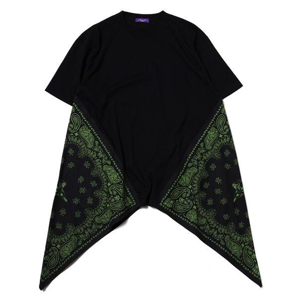 RADIO EVA 810 EVA-01 PAISLEYS BANDANNA BIG T-Shirt/BLACK×GREEN