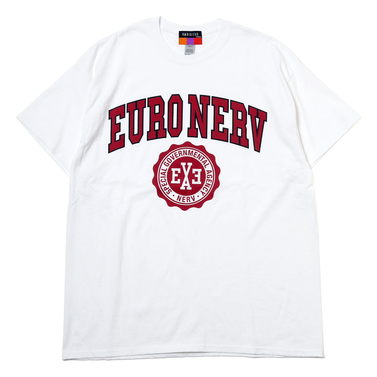 RADIO EVA 841 EURO NERV COLLEGE T-Shirt/WHITE