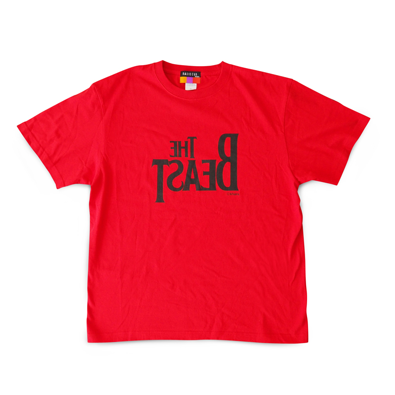 【EVA STORE限定】RADIO EVA- A102 THE BEAST T-Shirt β/RED×BLACK